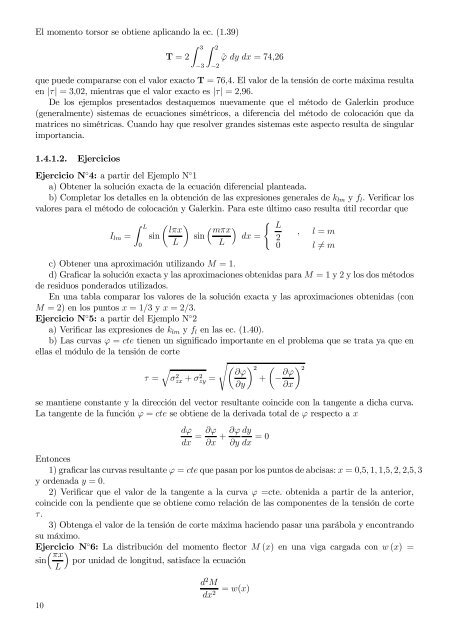 Capítulo 1 Métodos de residuos ponderados Funciones de prueba ...