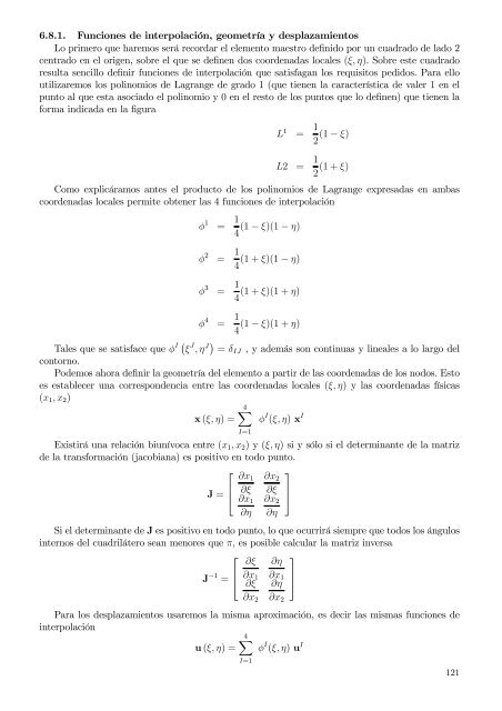 Capítulo 1 Métodos de residuos ponderados Funciones de prueba ...