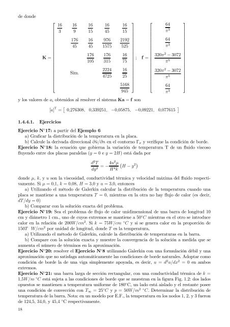 Capítulo 1 Métodos de residuos ponderados Funciones de prueba ...