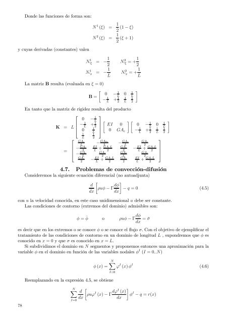 Capítulo 1 Métodos de residuos ponderados Funciones de prueba ...