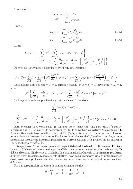 Capítulo 1 Métodos de residuos ponderados Funciones de prueba ...