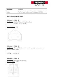 Note: Drawings Not to Scale Reference – FDB2214 ... - Ferodo Racing