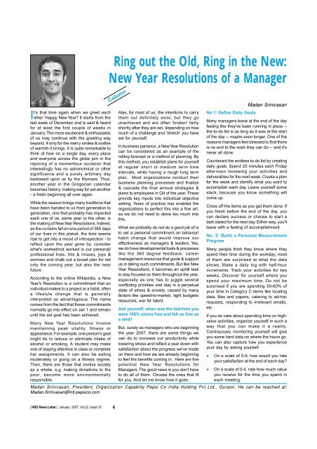 New Year Resolutions of a Manager - National HRD Network