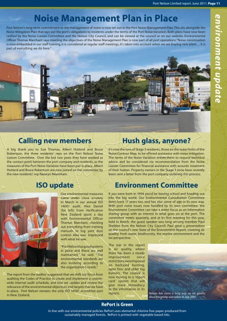 June 2011 (pdf) - Port Nelson