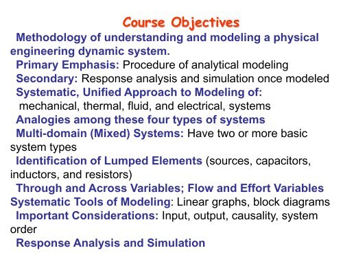 Dynamic System Modeling Presentation Part 1 - UBC Mechanical ...