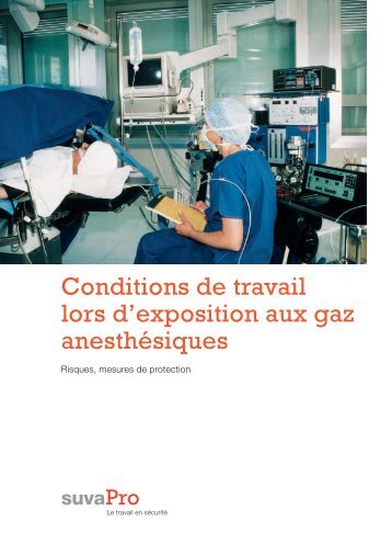 Conditions de travail lors d'exposition aux gaz anesthésiques - SOHF