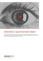 Attention: rayonnement laser! - SuvaPro