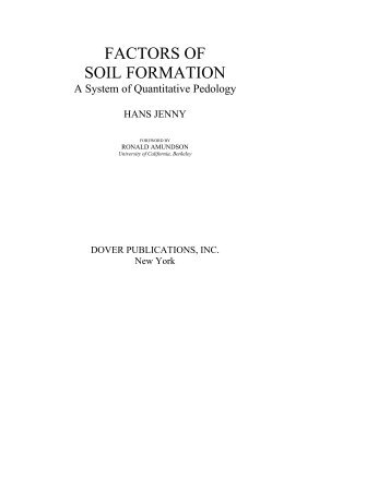 FACTORS OF SOIL FORMATION - Midlands State University
