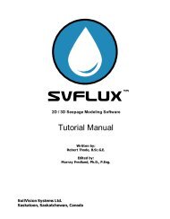 SVFlux Tutorial Manual - SoilVision Systems, Ltd