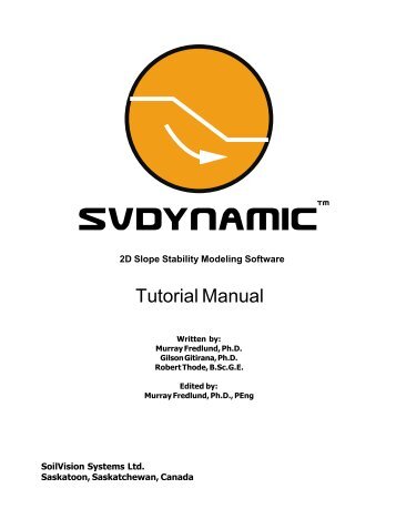 SVDynamic Tutorial Manual - SoilVision Systems, Ltd