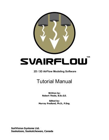 SVAirFlow Tutorial Manual - SoilVision Systems, Ltd