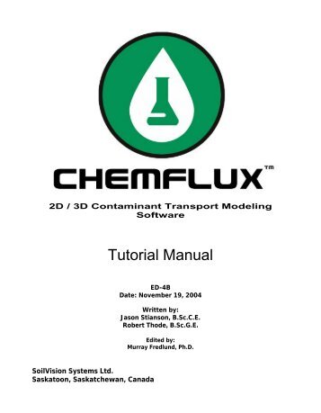 ChemFlux Tutorial Manual - SoilVision Systems, Ltd