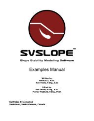 SVSlope Examples Manual - SoilVision Systems, Ltd