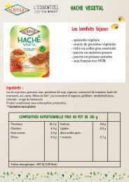 HACHE VEGETAL - Sojasun