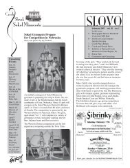 Slovo print rev.indd - Czech and Slovak Sokol Minnesota