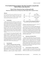 Flexible Pentacene Organic Thin Film Transistors using Sol-Gel ...