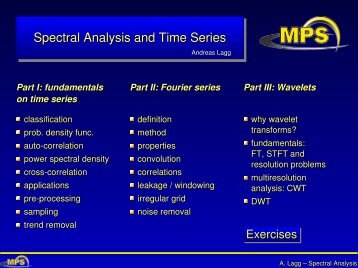 Spectral Analysis and Time Series - max planck research school ...