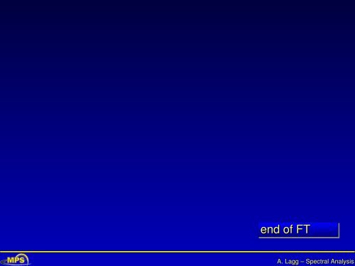 Spectral Analysis and Time Series - max planck research school ...