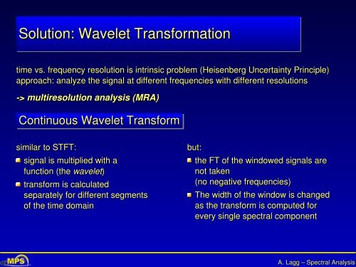 Spectral Analysis and Time Series - max planck research school ...