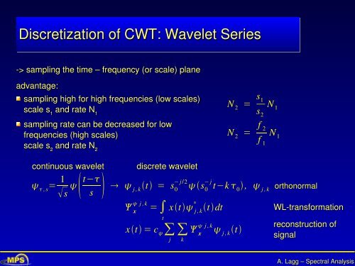 Spectral Analysis and Time Series - max planck research school ...