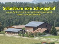 Solarstrom vom Schwiggihof - Solarbauern