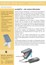 Catch the sun - scottyPro - SOLARC Innovative Solarprodukte GmbH