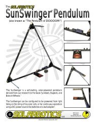 SunSwinger - Solarbotics