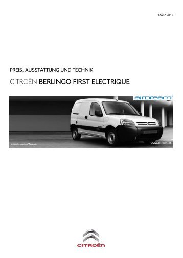 CITROËN BERLINGO FIRST ELECTRIQUE