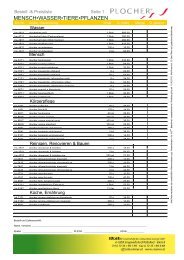 Plocher Preisliste Haushalt