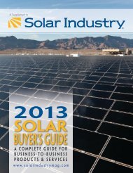 SOLAR Buyer's Guide - Solar Industry