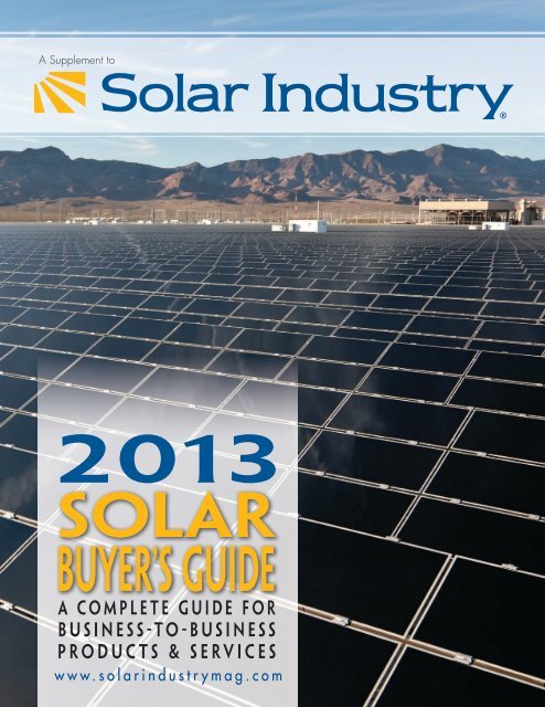 SOLAR Buyer's Guide - Solar Industry