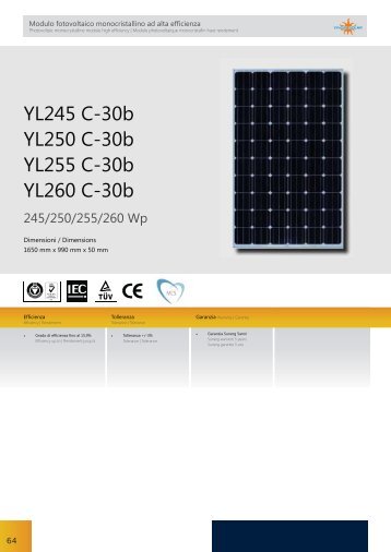 YL245 C-30b YL250 C-30b YL255 C-30b YL260 C-30b - Solart.si