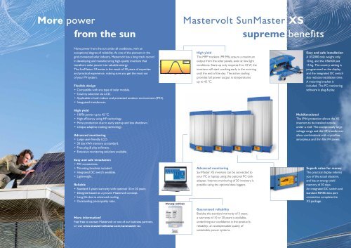 SunMaster XS - Solarvest