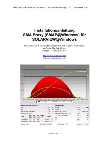 Download Dokumentation - SolarView