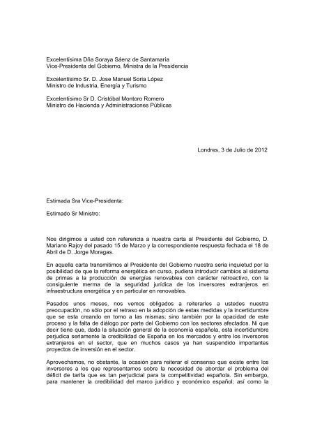 A Infra Spain letter spainish government 04.07.12.pdf - Solarweb