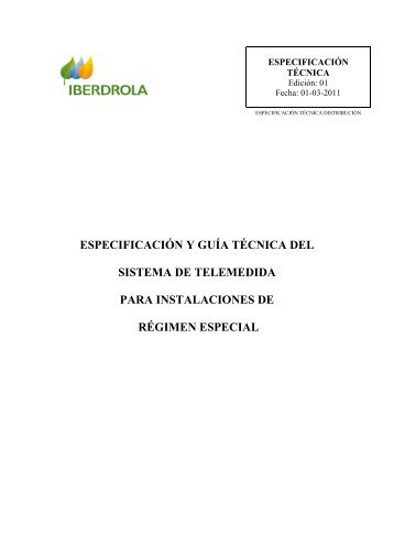 especificación y guía técnica del sistema de telemedida ... - Solarweb