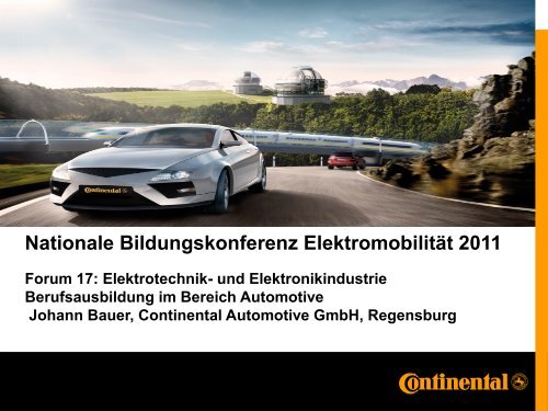 Johann Bauer: "Berufsausbildung im Bereich Automotive"
