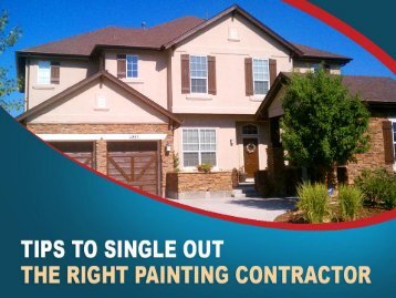 Tips to Single Out the Right Painting Contractor in Denver