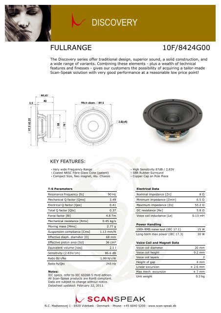 FULLRANGE 10F/8424G00 - Scan-Speak