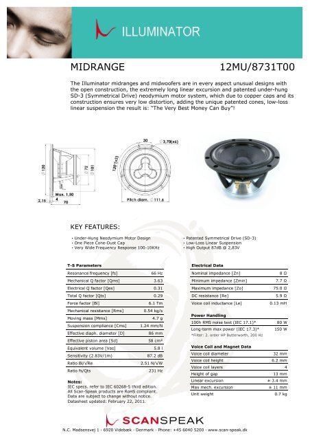 MIDRANGE 12MU/8731T00 - Scan-Speak