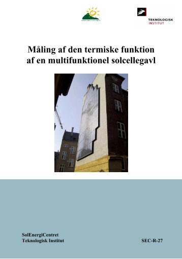 MÃ¥ling af den termiske funktion af en ... - SolEnergiCentret