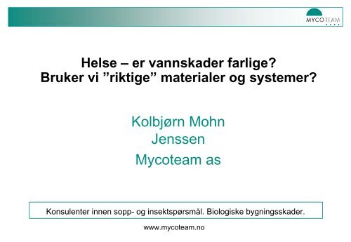 Mal for presentasjoner Mycoteam - Solenergi.dk