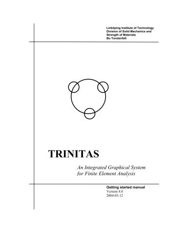 TRINITAS - Division of Solid Mechanics