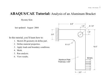 ABAQUS/CAE Tutorial: Analysis of an Aluminum Bracket