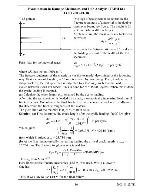 2003-01-18 - Division of Solid Mechanics