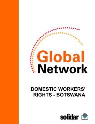 DOMESTIC WORKERS' RIGHTS - BOTSWANA - Solidar
