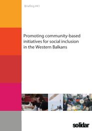 Promoting community-based initiatives for social inclusion ... - Solidar