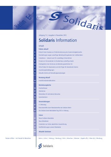 Solidaris-Information 4/2012 - Solidaris Unternehmensberatungs ...