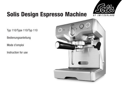 Solis Design Espresso Machine