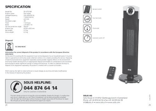 DECO HEATER PLUS TYP/TYPE 687 - Solis